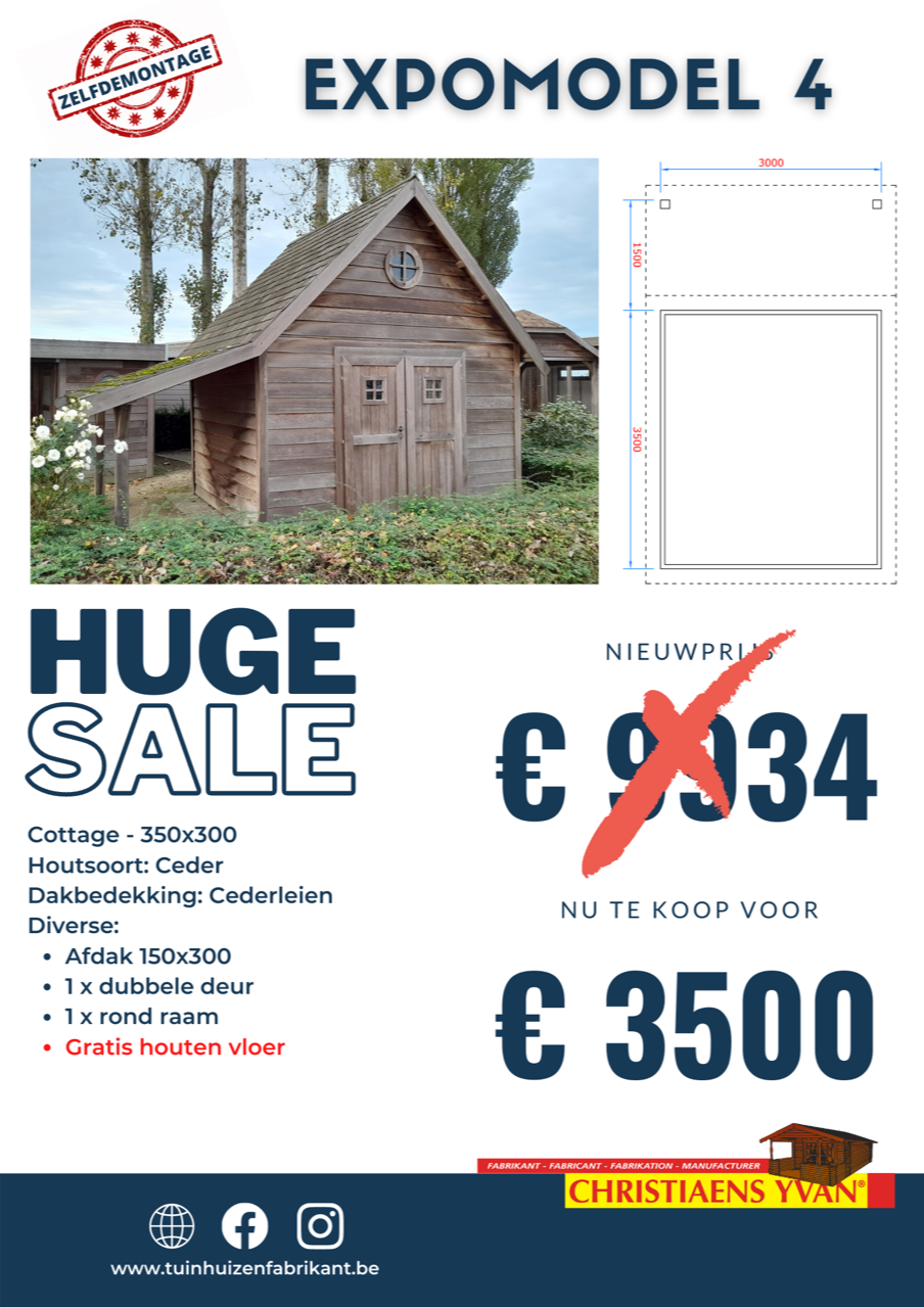 Uitverkoop Expomodel Cottage 350x300